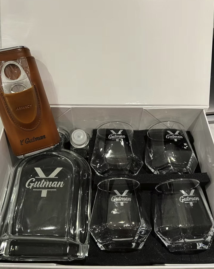 Custom Engraving — Gutman Whiskey Decanter Set